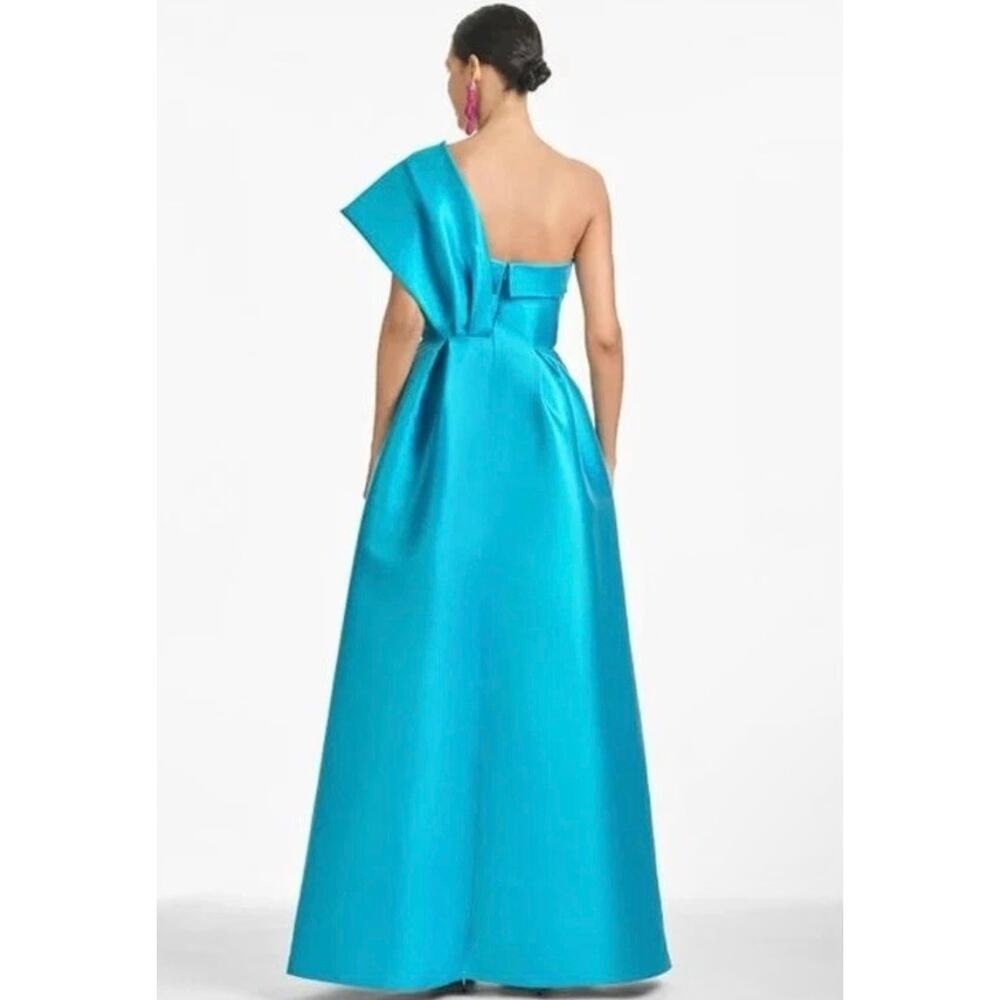 NWT Sachin Babi Teal Blue Clarissa Strapless Maxi Gown Dress Size 6 - Picture 2 of 16